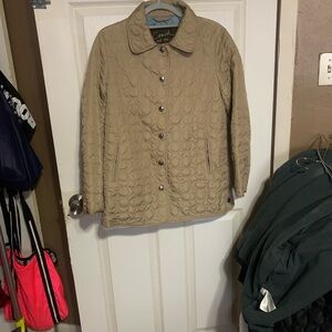 Coach Beige Quilted Women's Puffer Jacket size small